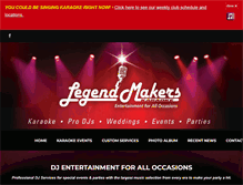 Tablet Screenshot of legendmakers.com